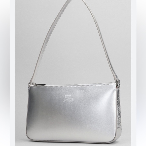 CHRISTIAN LOUBOUTIN Loubila Metallic Leather Shoulder Bag - Picture 1 of 13